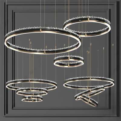 现代水晶吊灯3D模型下载